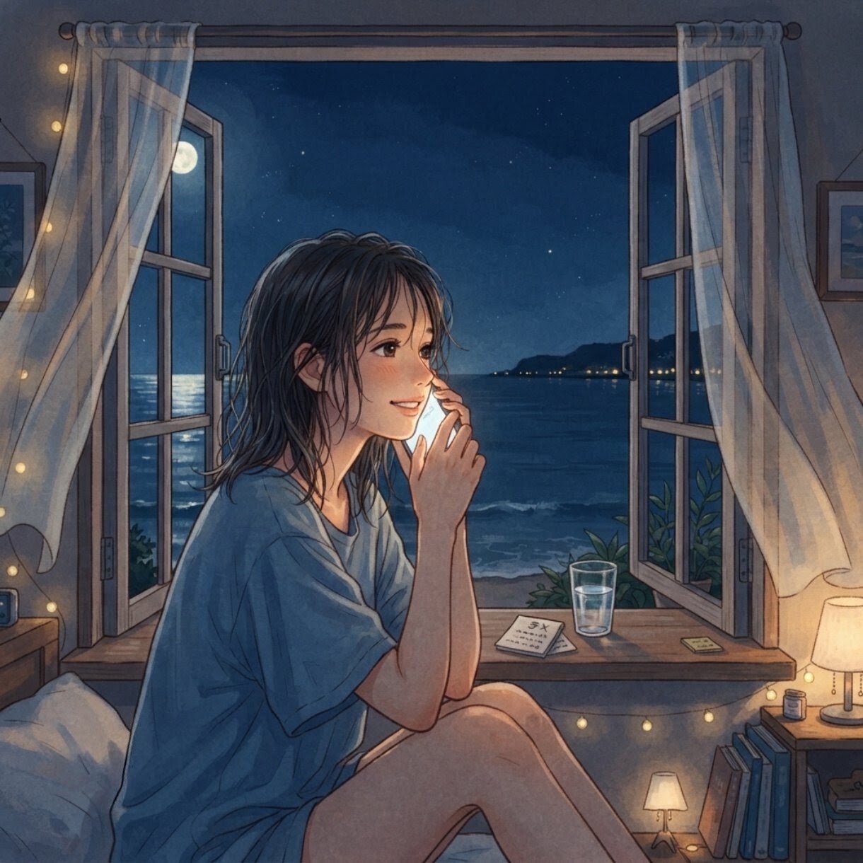 s- 223 夜風にほどける声